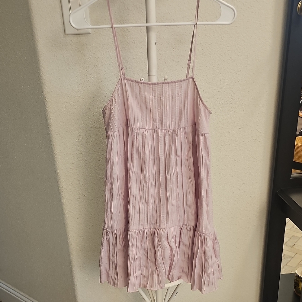 Urban Outfitters Lucia Plisse Tiered Mini Dress
